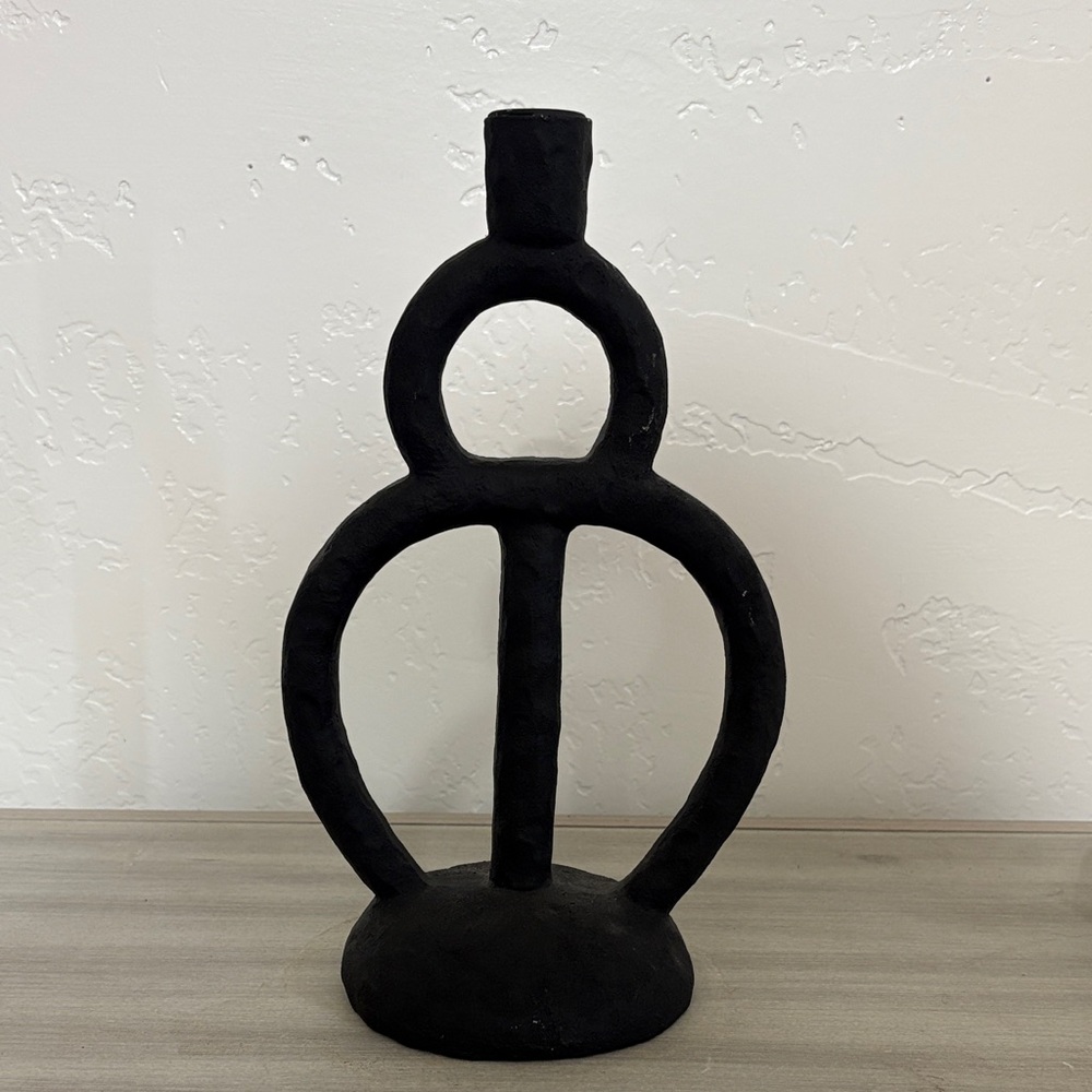 Modern Black Candle Holder